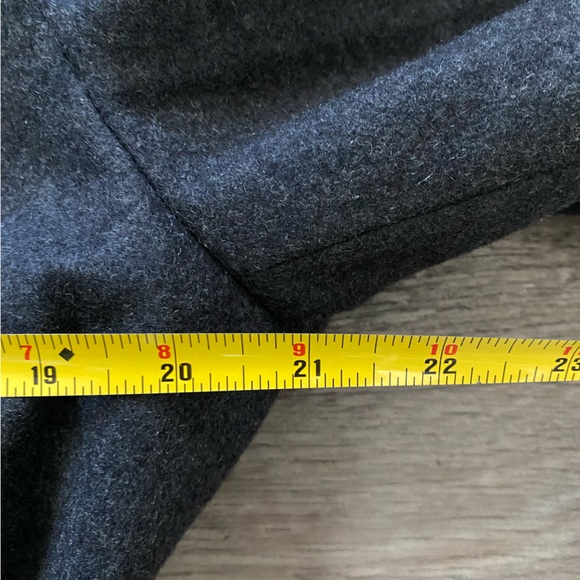 Michael Kors Women Long Double-Breasted Peacoat Sz 10 Small Charcoal Gray - Picture 4 of 8